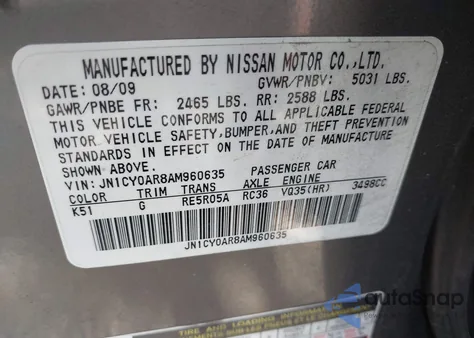 2010 Infiniti M35X из США, поврежденный, VIN JN1CY0AR8AM960635